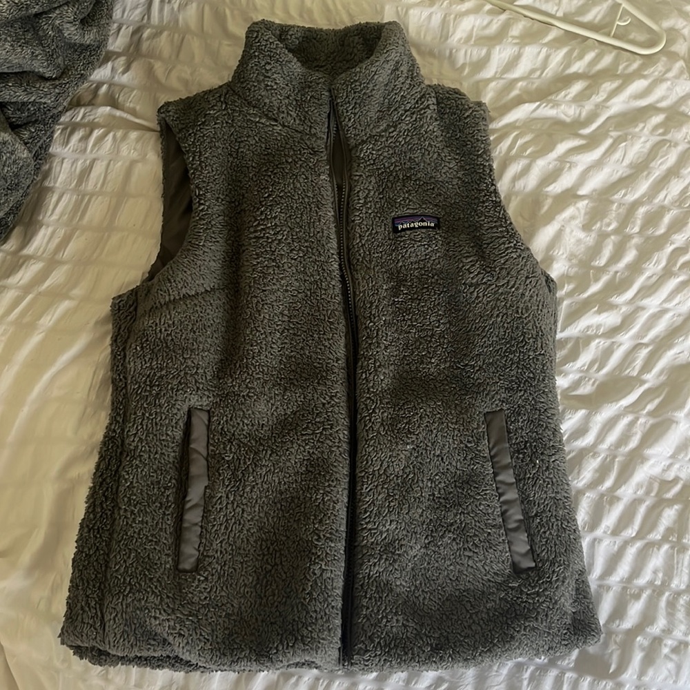 Gray Patagonia Fuzzy Vest